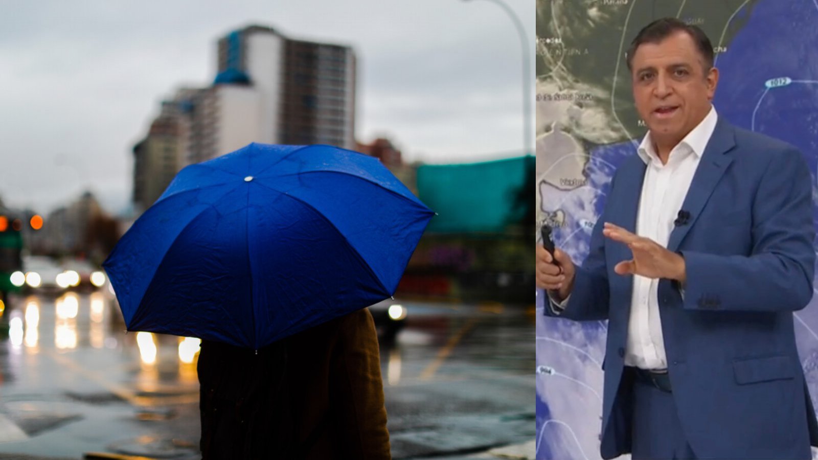 Lluvia en Santiago. Iván Torres