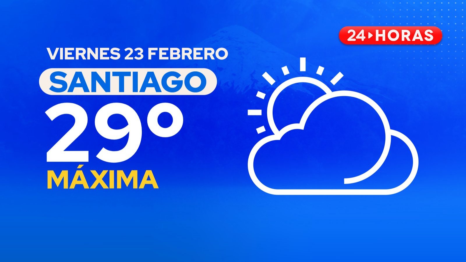 El tiempo en Santiago: viernes 23 de febrero 2024
