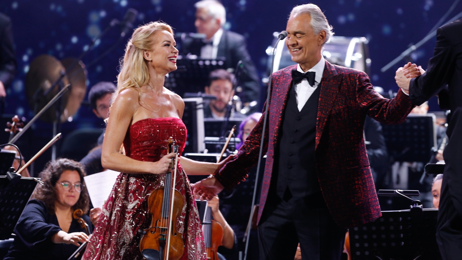 Caroline Campbell y Andrea Bocelli