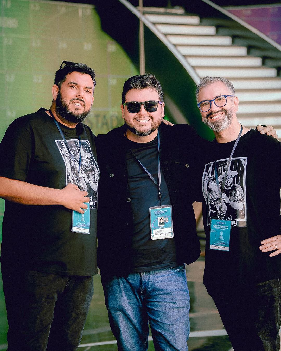 Marcelo Valverde, Luis Slimming y Héctor Romero en la Quinta Vergara