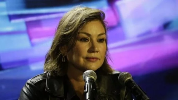 Javiera Contador en coferencia de prensa.