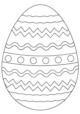 Huevo de pascua para colorear.