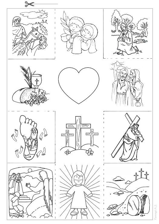Actividades dibujos semana santa.