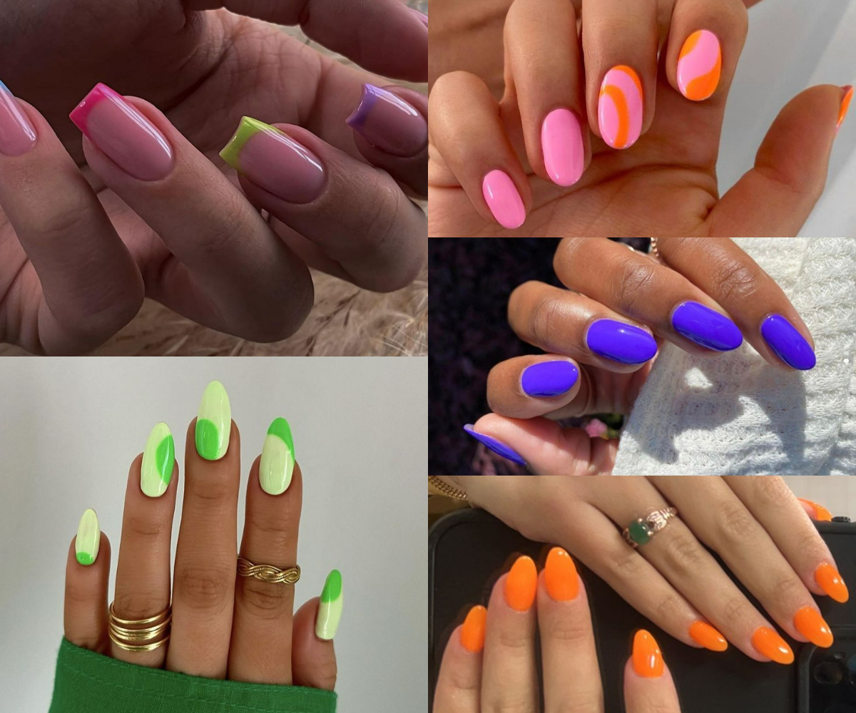 Uñas de gel en colores