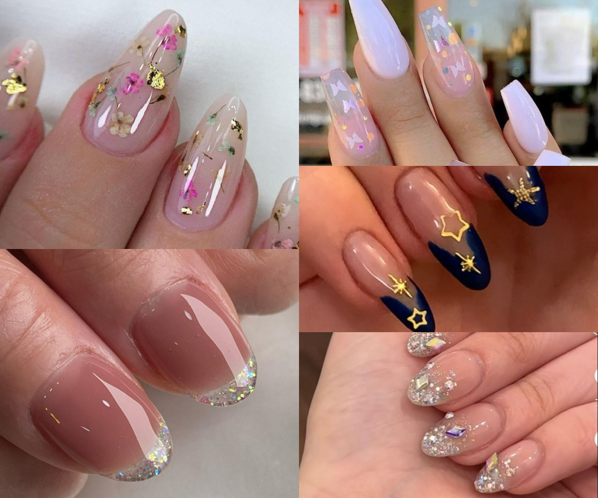 Uñas de gel con decoraciones