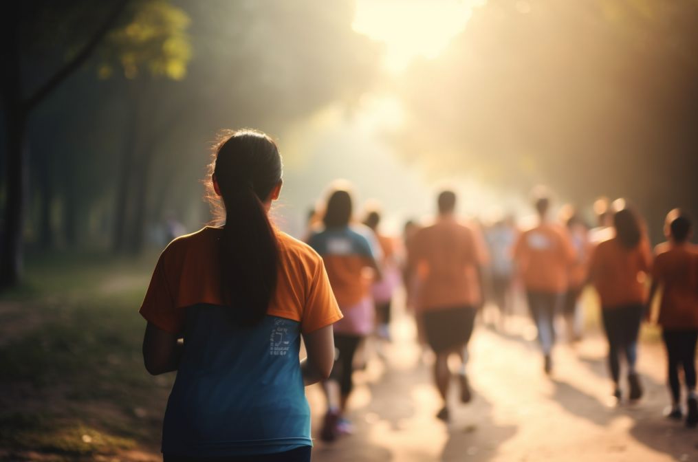 Persona corriendo en la Maratón de Santiago