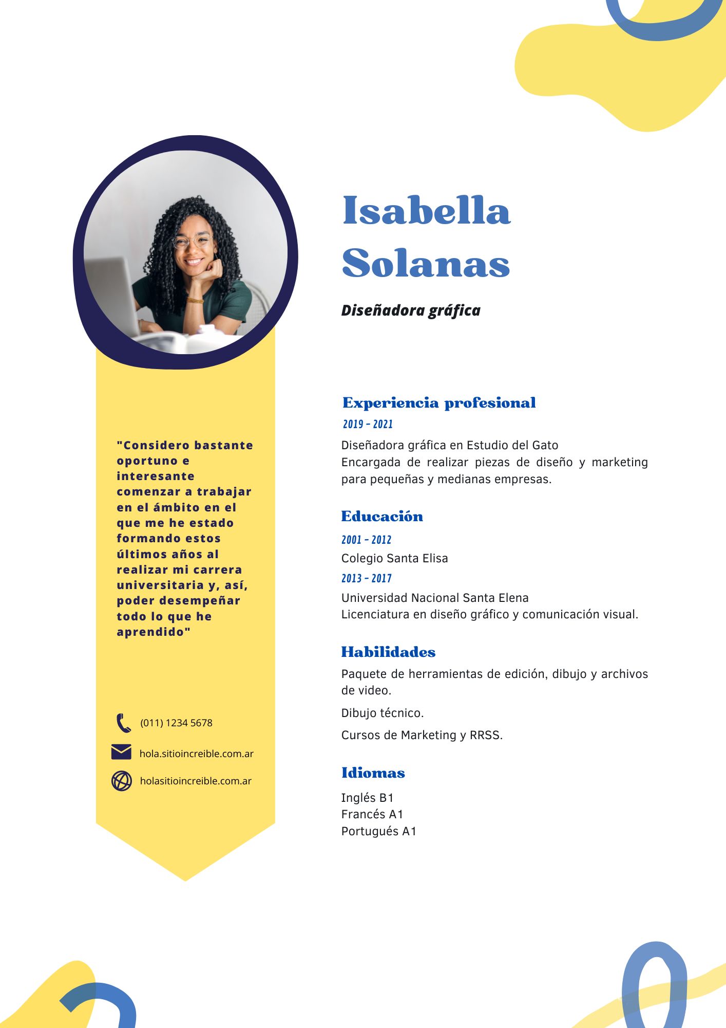 CV sin experiencia laboral