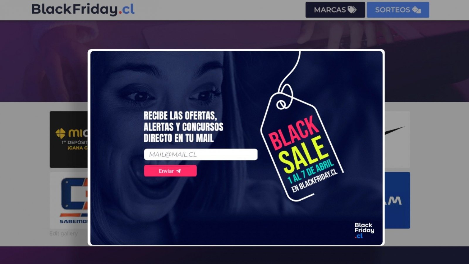 Black Sale página web