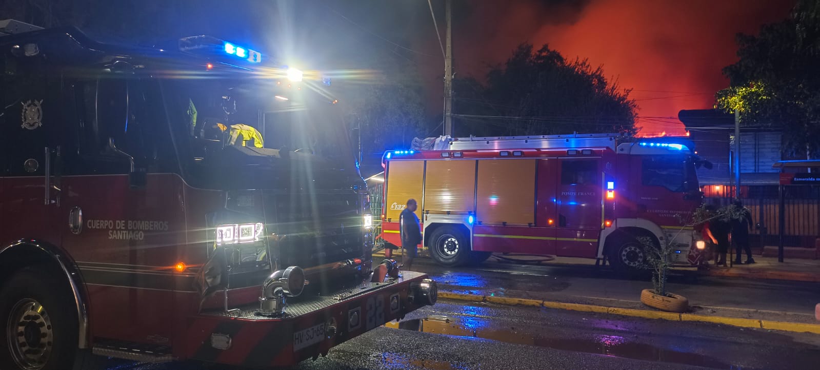 Bomberos incendio Renca