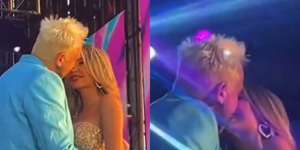 Beso de Kaminski con Andrade