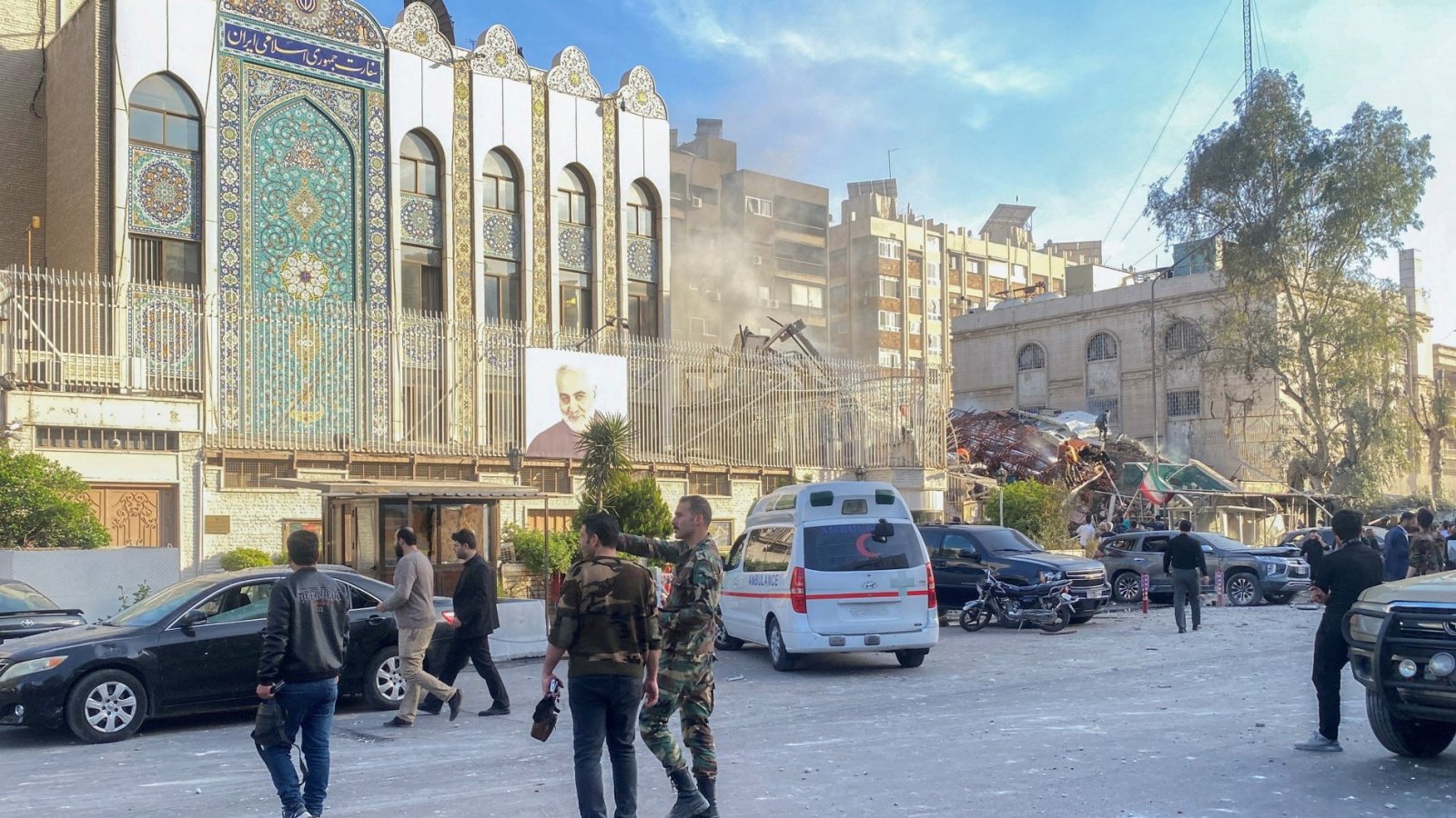 Ataque embajada de irán en siria