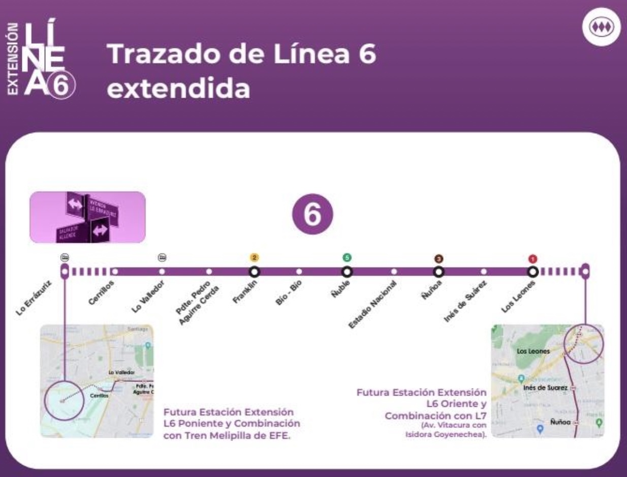 Extensión Línea 6 Metro de Santiago.