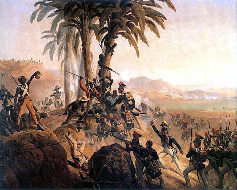 Lienzo "Batalla de Santo Domingo", en el que el artista polaco January Suchodolski retrata un episodio de la Revolución haitiana.