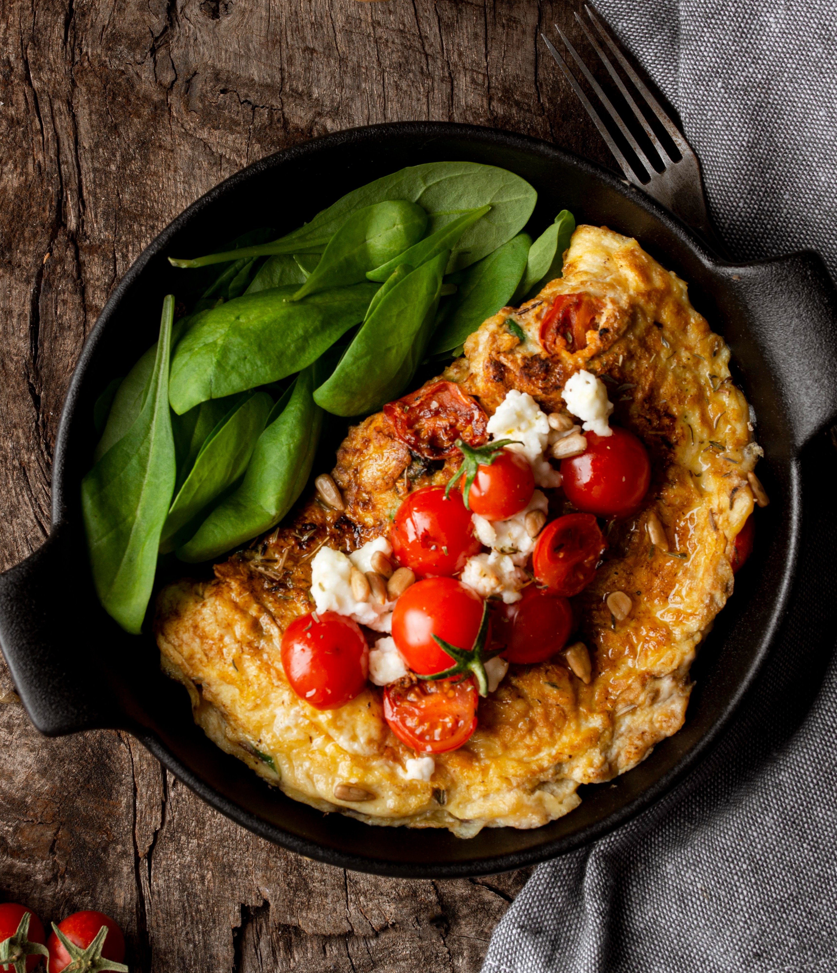 Omelette con verduras