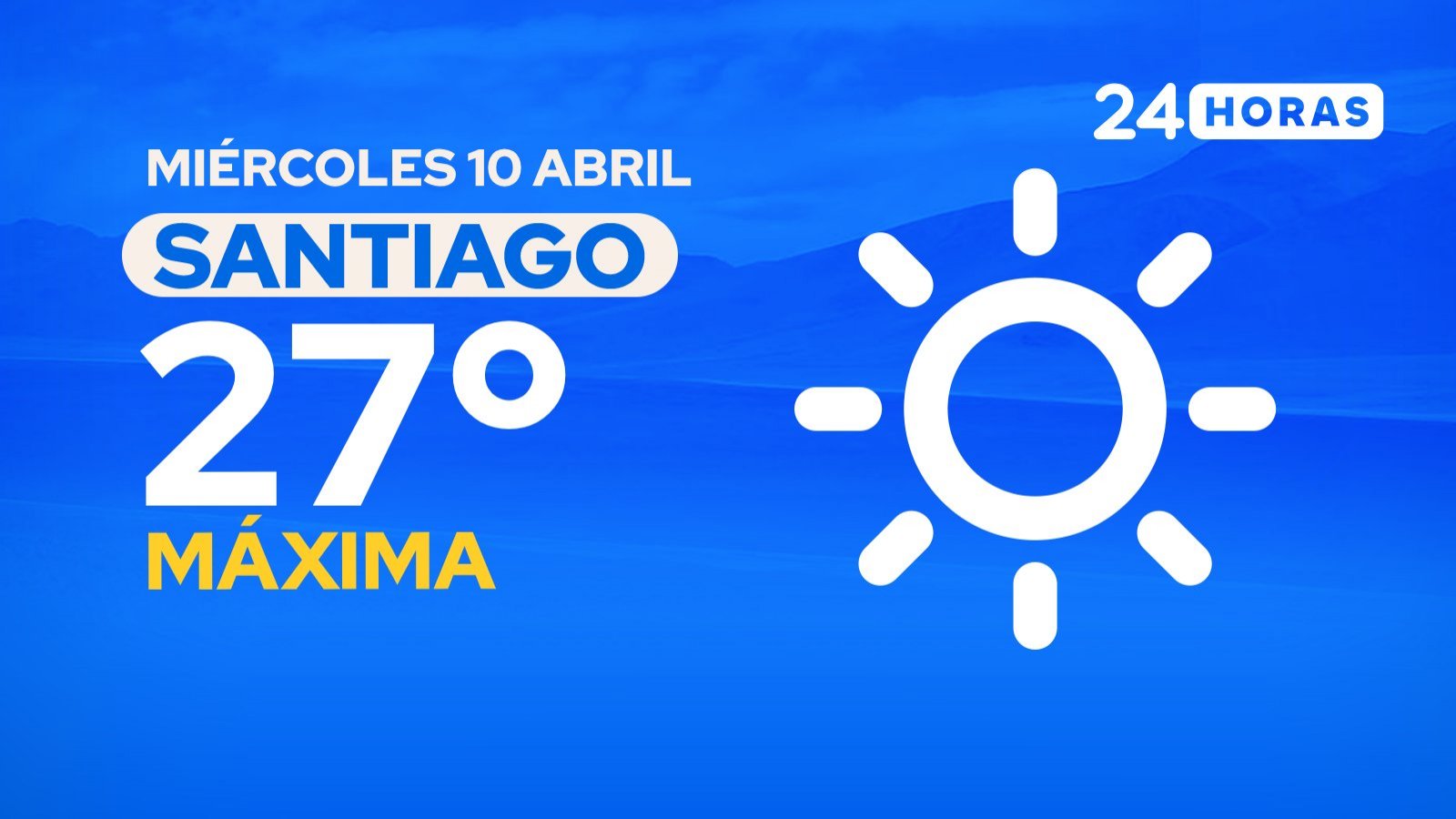 El tiempo en Santiago: miércoles 10 de abril de 2024