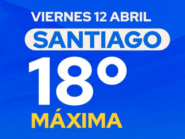 El tiempo en Santiago: viernes 12 de abril de 2024