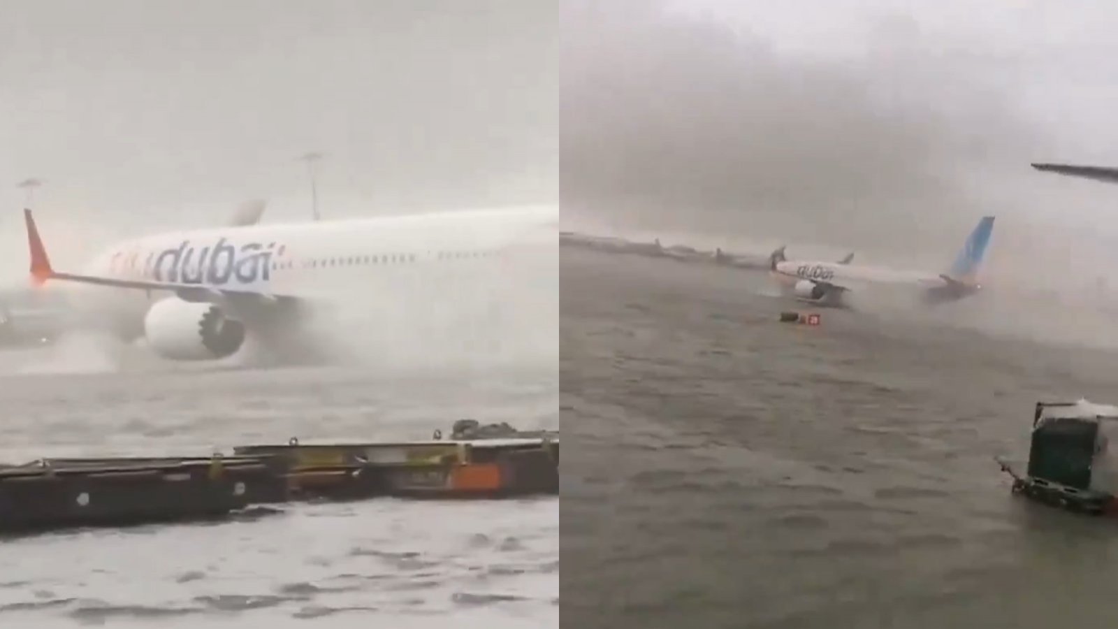 Aeropuerto de Dubái inundado