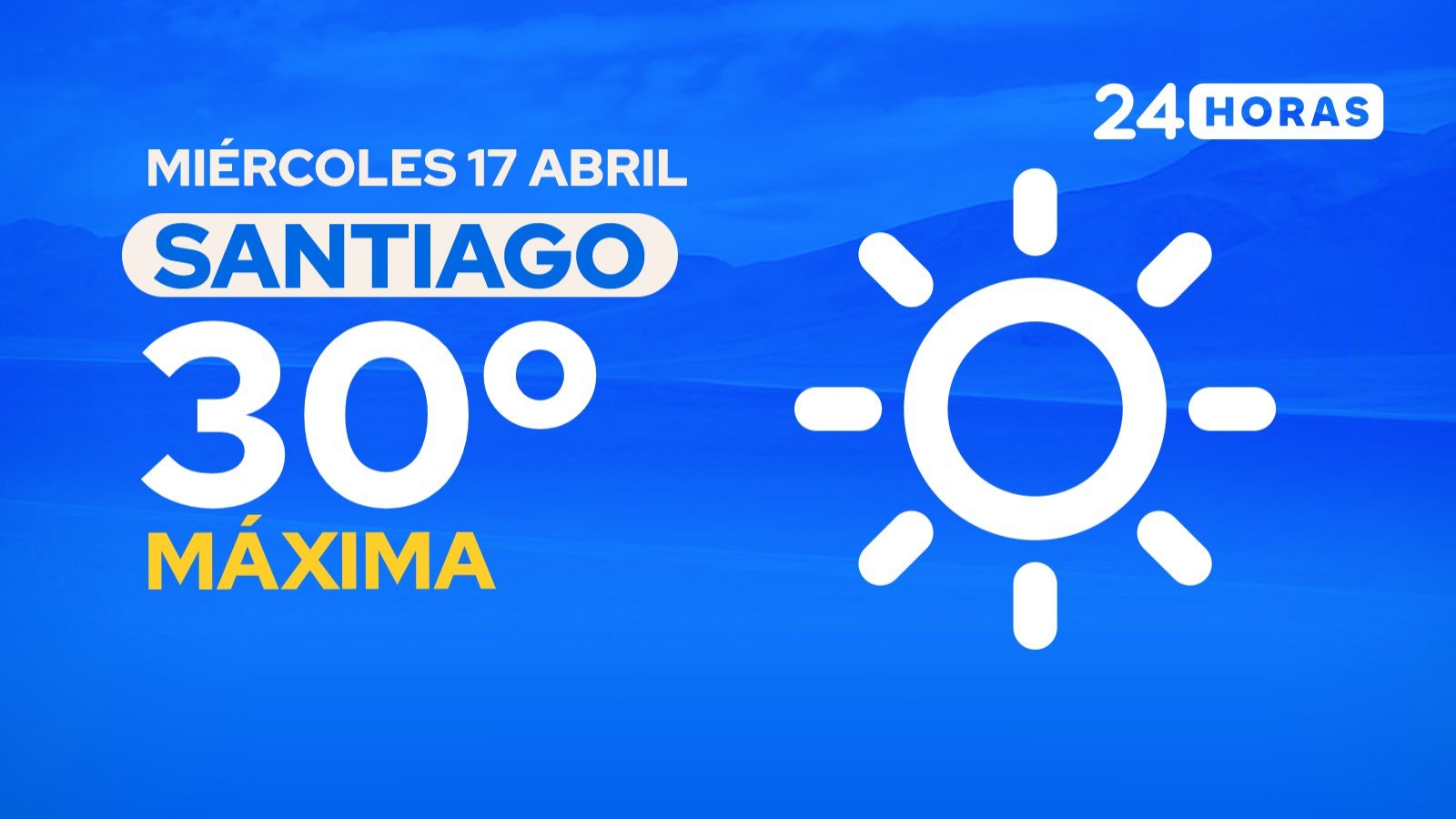 El tiempo en Santiago: miércoles 17 de abril de 2024
