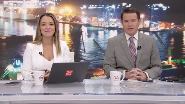 Carla Zunino y Davor Gjuranovic en 24 AM.