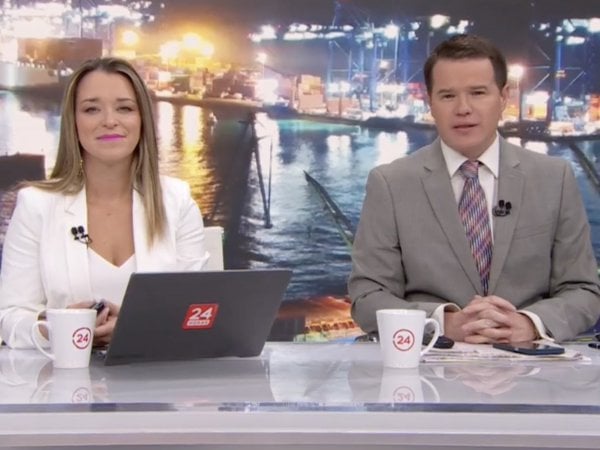 Carla Zunino y Davor Gjuranovic en 24 AM.