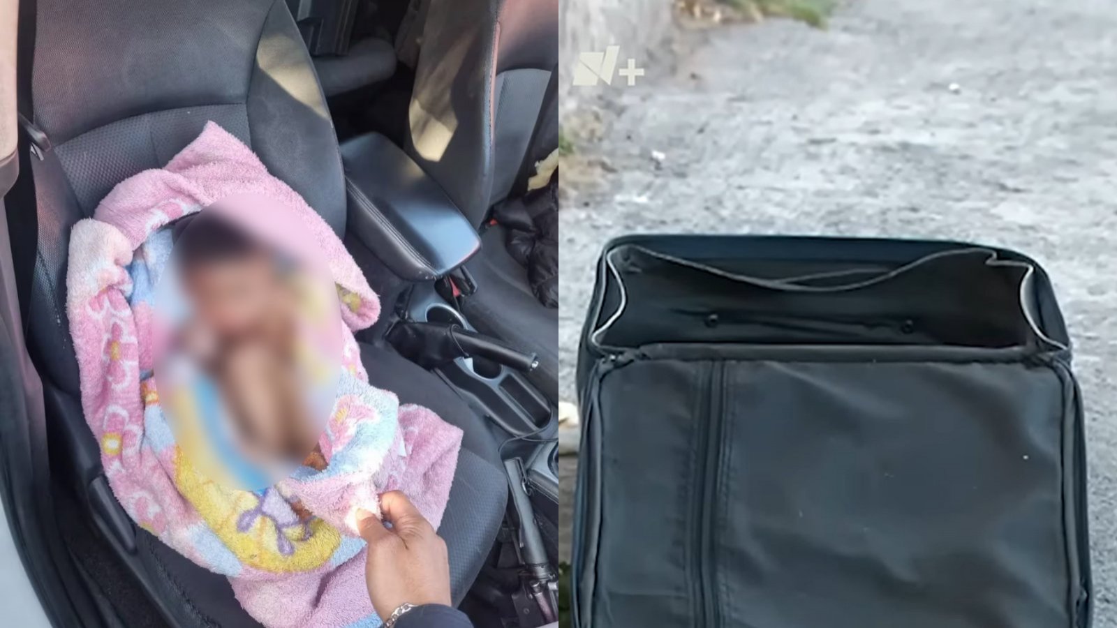 Abandonado y agredido: Encuentran a niño al interior de maleta