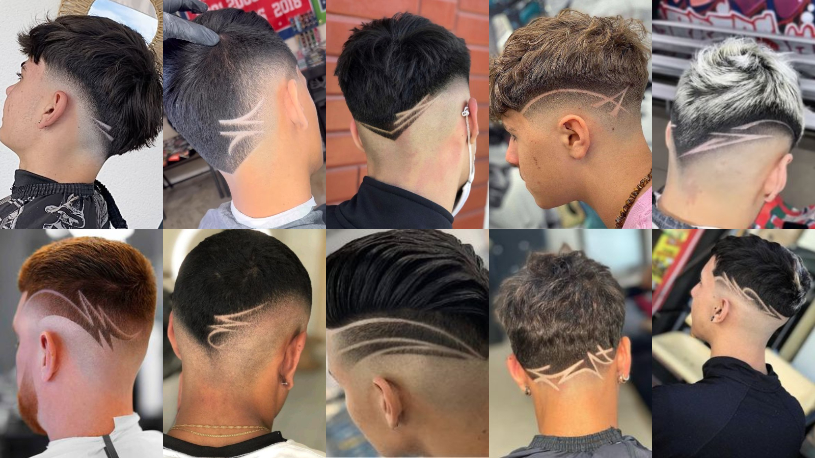 Corte de pelo con patrón de diseño