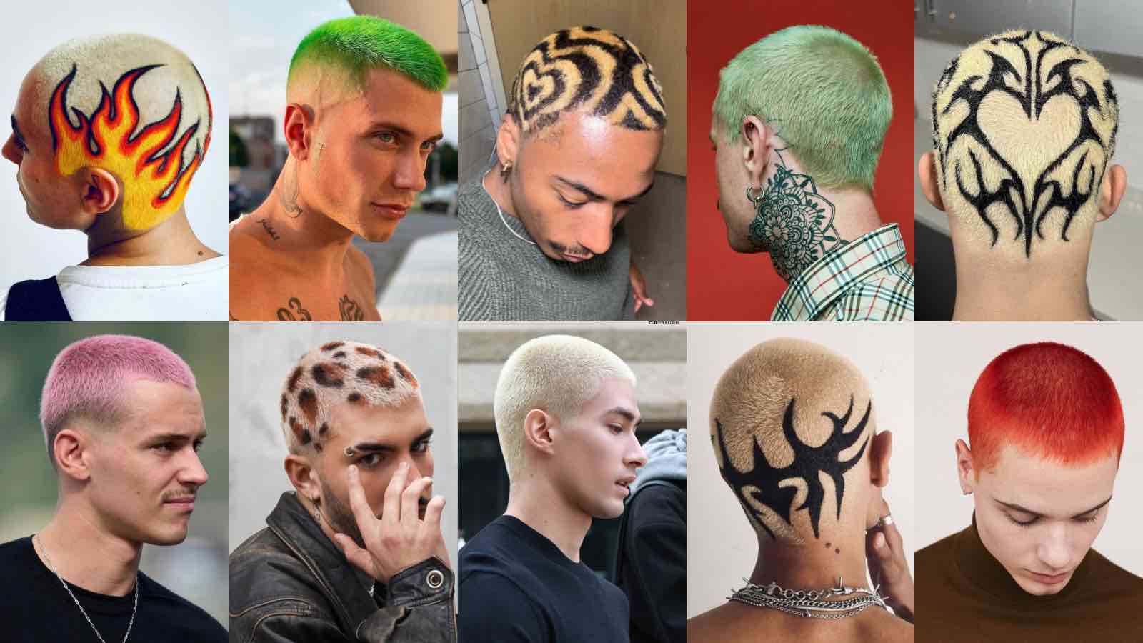 Corte de pelo buzz cut pintado