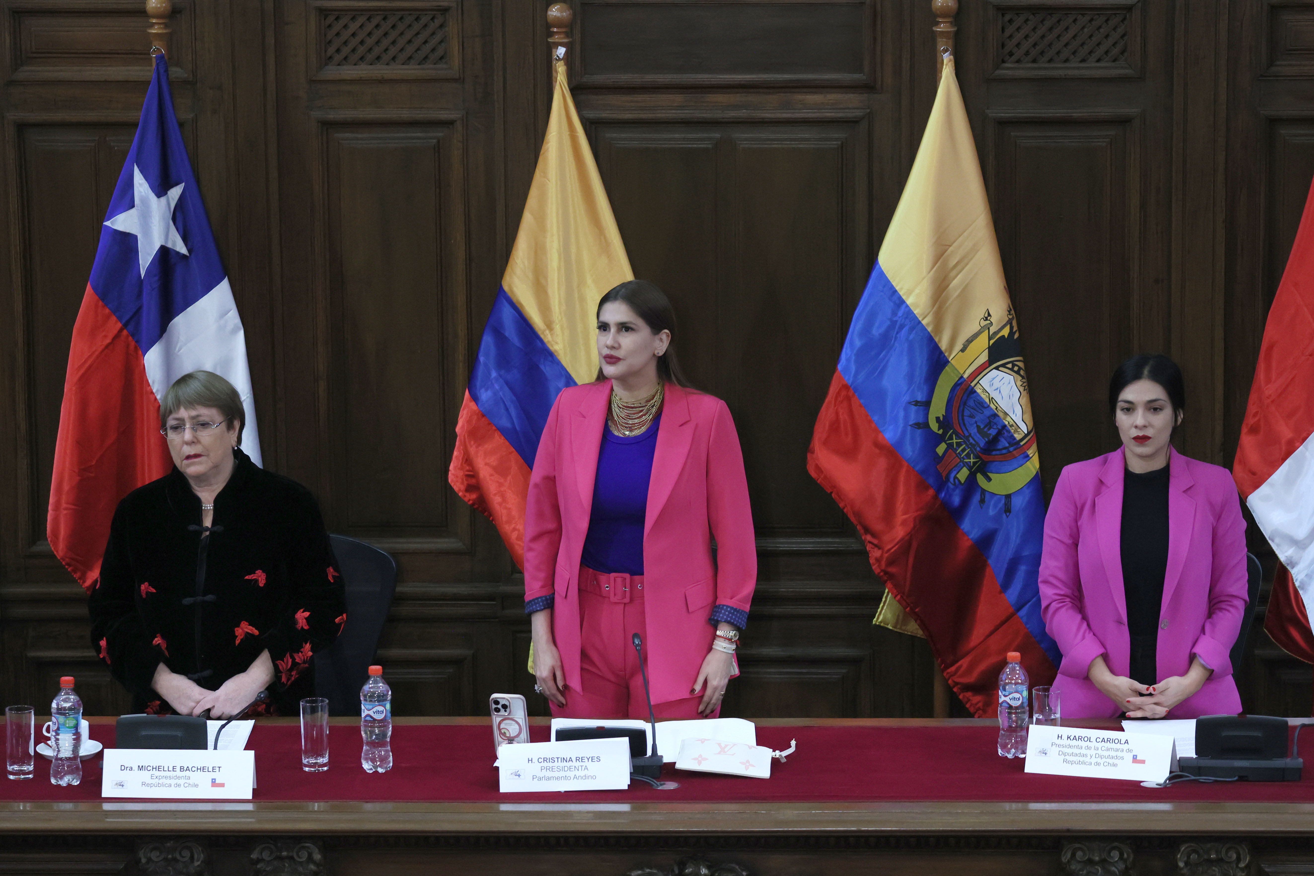 Parlamento andino y Michelle Bachelet.