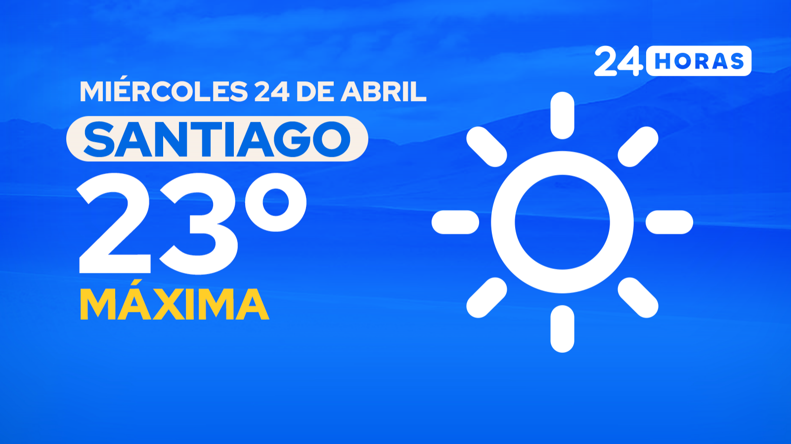 El tiempo en Santiago: miércoles 24 de abril de 2024