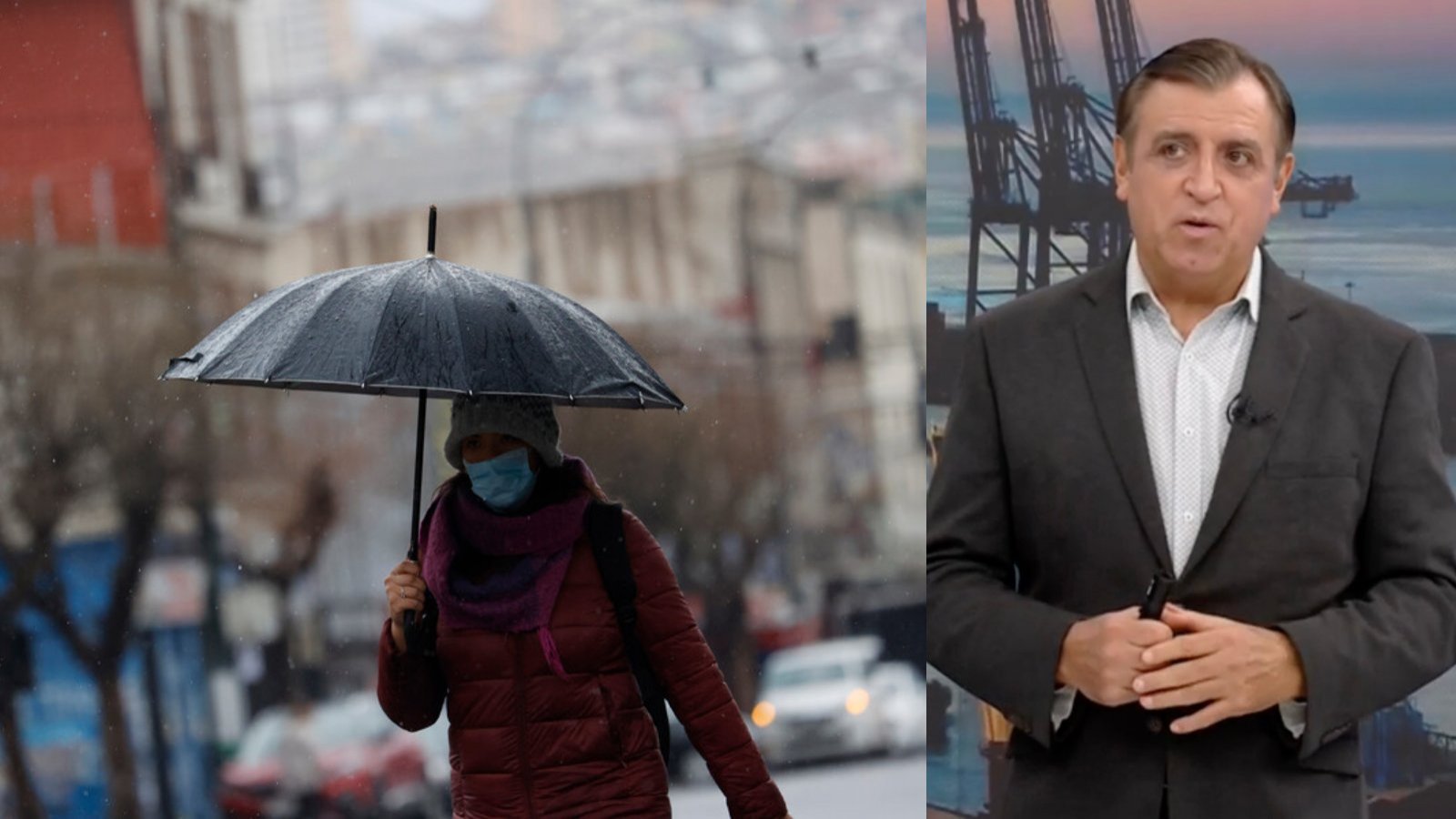 Iván Torres y lluvia en Santiago