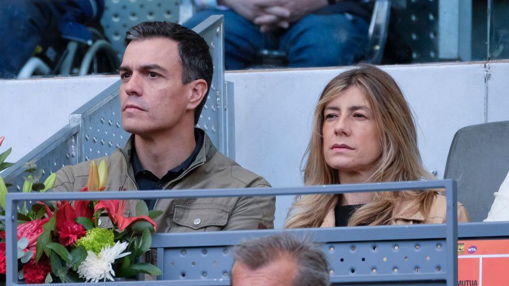 La pareja presidencial asiste a un partido de tenis en el Madrid Open