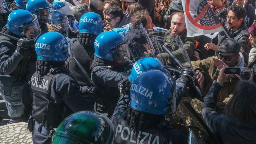 Protestas en Venecia