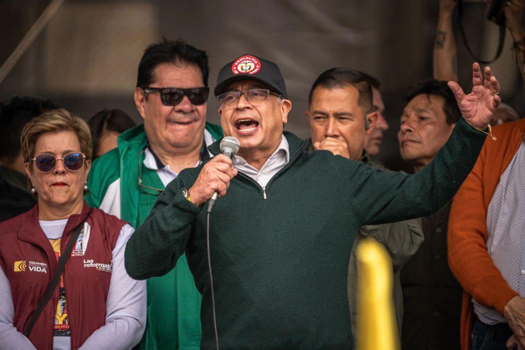 Gustavo Petro durante la alocución este 1 de mayo.