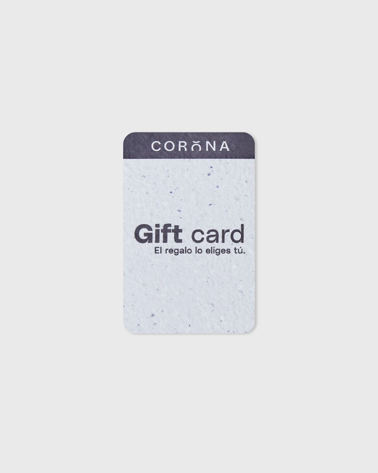 Tarjeta gift card corona.