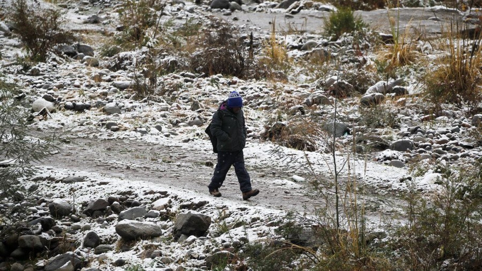 Nieve en Santiago.