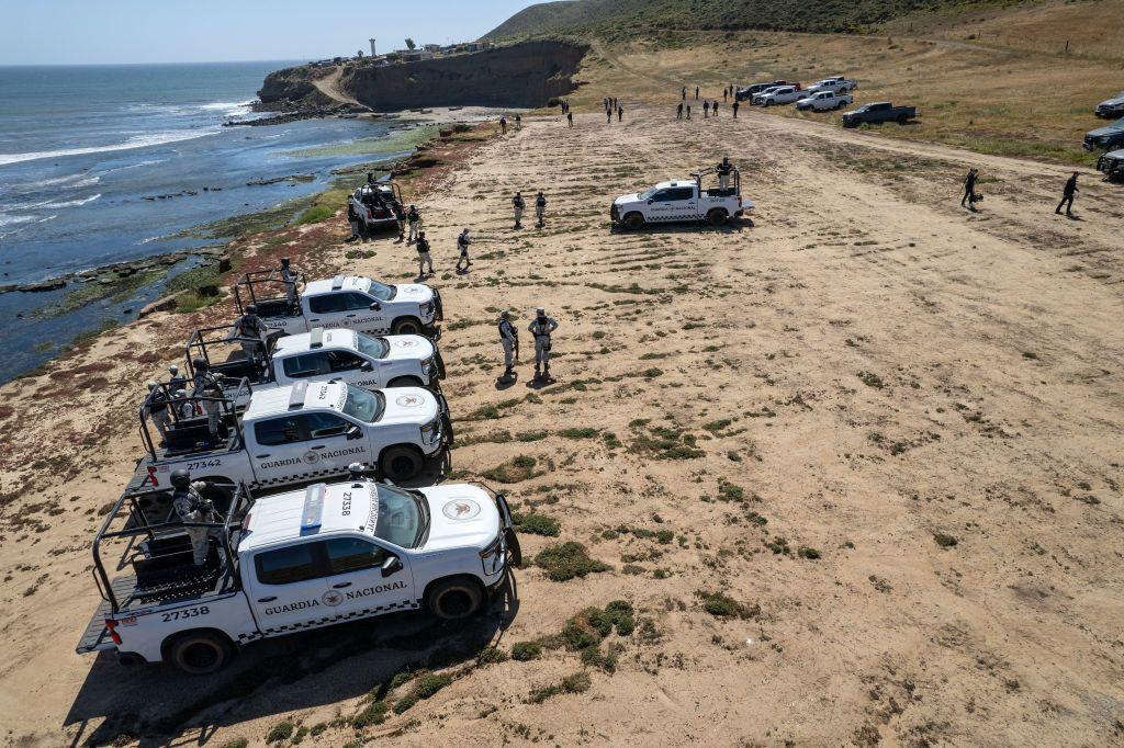 Operativo policial en Ensenada. 