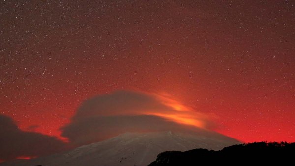 Auroras polares, auroras australes, Chile, 2024.