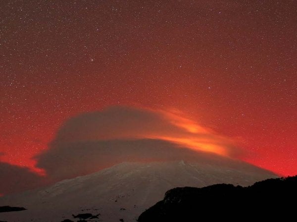 Auroras polares, auroras australes, Chile, 2024.