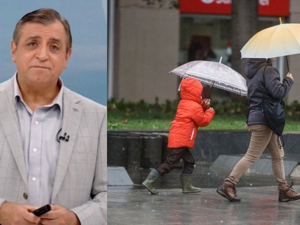 Iván Torres y lluvia en Santiago.