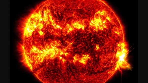 Tormenta solar. Sol