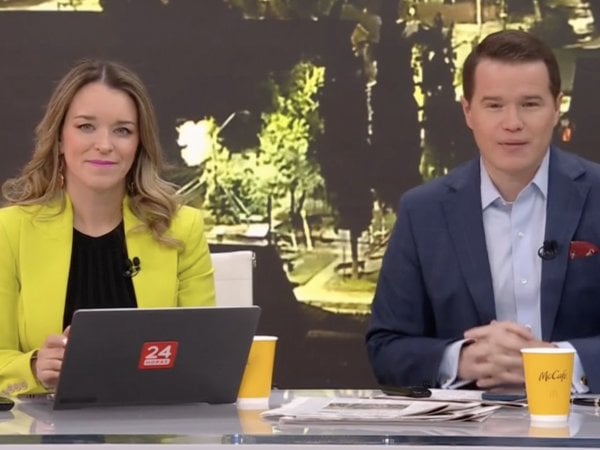 Carla Zunino y Davor Gjuranovic en 24 AM.