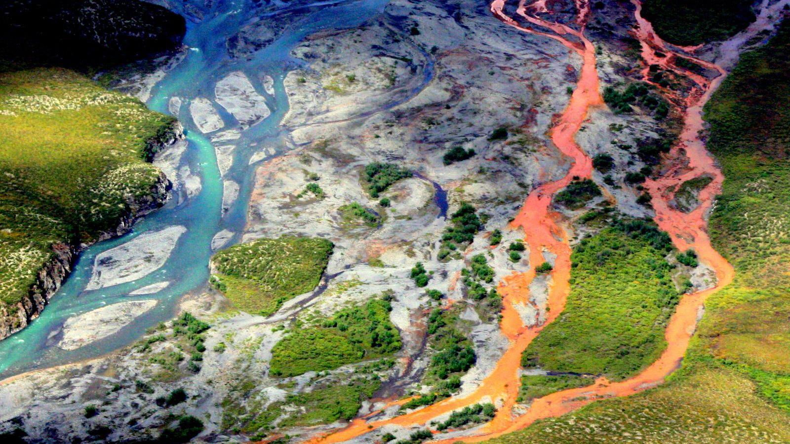Los ríos naranja de Alaska