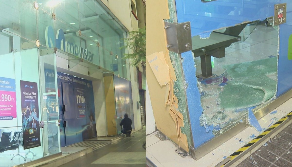 Dos detenidos por robo a local de Movistar en Santiago: usaron ...