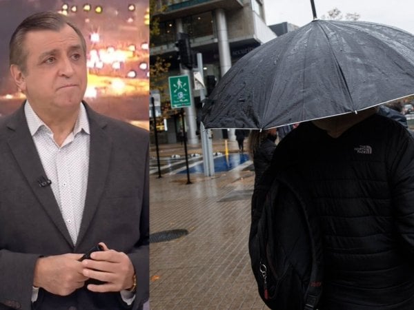 Iván Torres y lluvia en Santiago.
