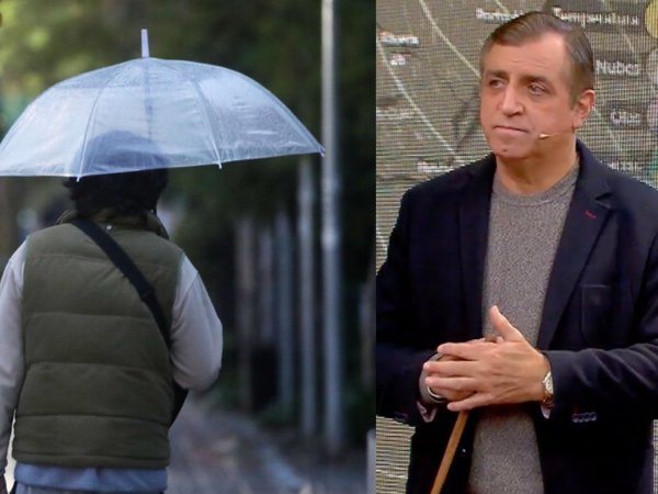 Iván Torres y lluvia en Santiago.