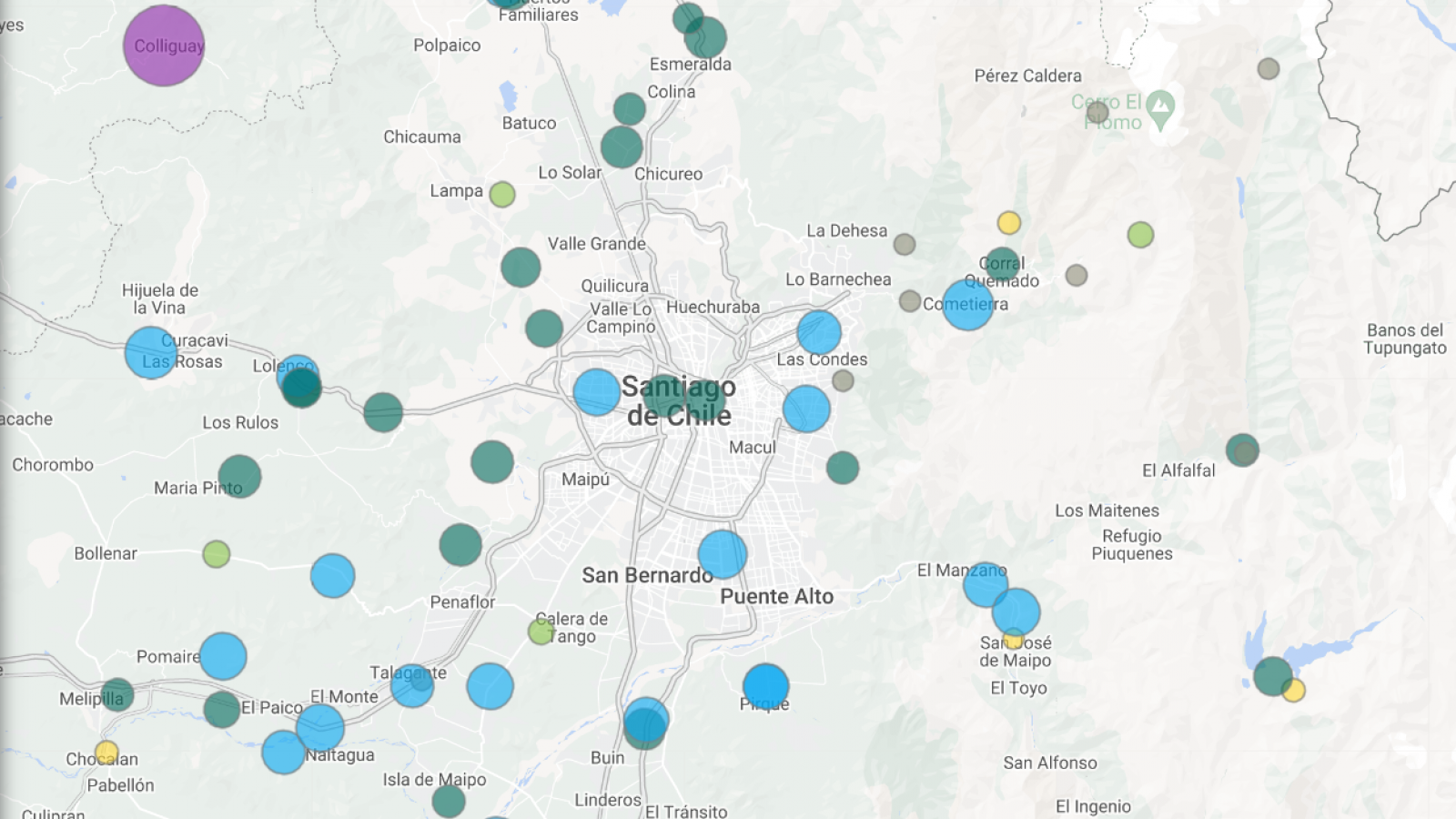 Las zonas de la RM donde más ha llovido