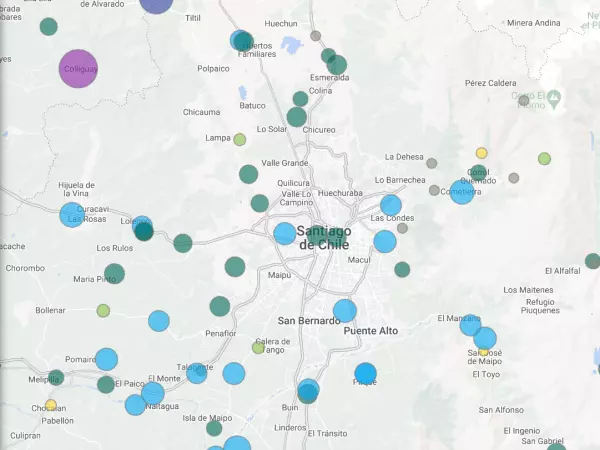 Las zonas de la RM donde más ha llovido