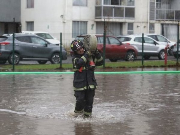 Inundaciones en Santiago por lluvias