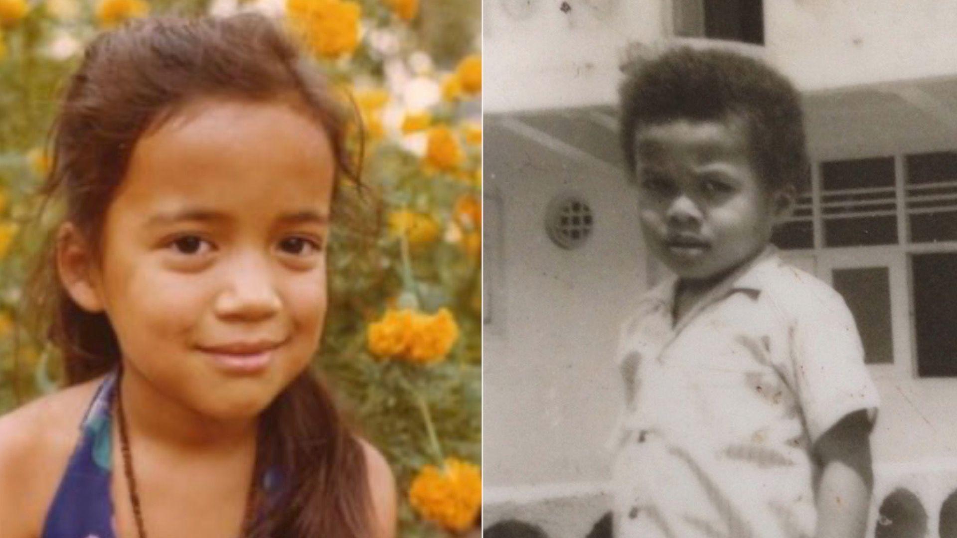 Jenny Stüber y Morris K Ple Roberts cuando eran niños.