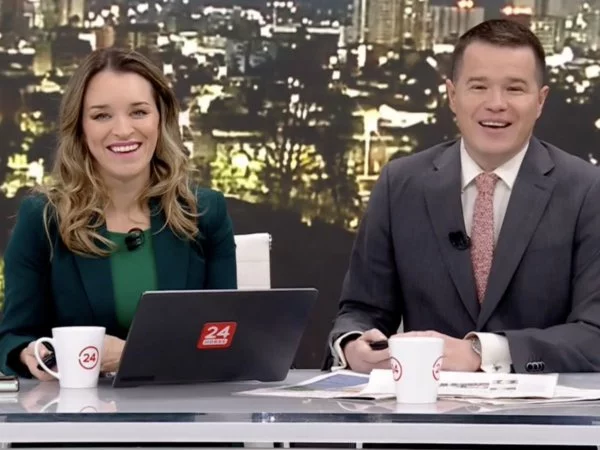 Carla Zunino y Davor Gjuranovic en 24 AM.